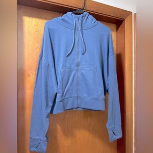 Crop zip up hoodie